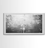 Fishing Pole, Water Focus, Tranquil Reflections, Minimalist Angler Art, Canvas Print, Cabin Wall Art, Lakehouse Decor