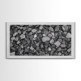 Natural Stone Texture, Dark Rock Pattern, Earthy Wall Background, Canvas Print, Office Wall Art, Modern Industrial Style, Minimalist Style