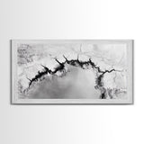 Aerial Desert, Cracked Earth, Modern Texture, Abstract Terrain, Canvas Print, Office Wall Art, Earth Tones, Contemporary Natural Art