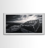 Lobster Trap, Coastal Texture, Rustic Fishing, Ocean Mood, Framed Canvas Print, Nautical Wall Art, Rustic Beach Decor, Man Cave Art