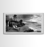 Tropical Beach Sunset, Coastal Retreat Art, Island Vibes, Ocean Paradise Canvas Print, Bedroom Wall Art, Boho Beach House Decor