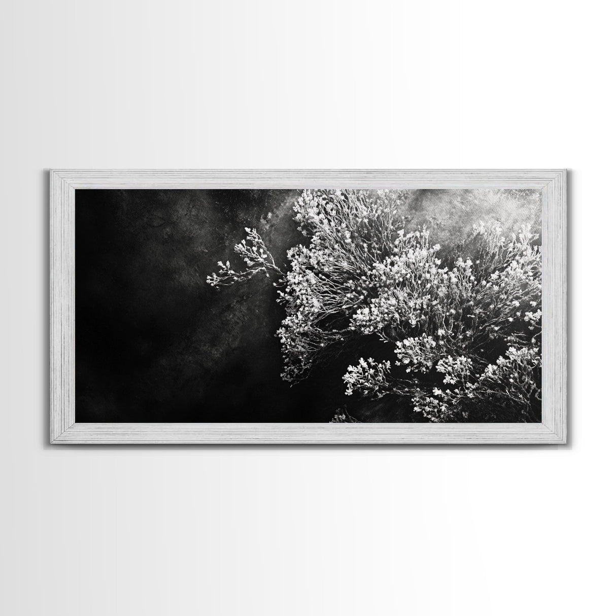 Botanical Texture, Nature Closeup Art, Modern Organic Aesthetic, Framed Canvas Print, Bedroom Wall Art, Neutral Boho Wall Decor