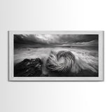 Ocean Rope Coil, Stormy Sea Art, Nautical Wall Decor, Coastal Photography, Canvas Print, Moody Ocean Art, Bathroom Wall Art, Nautical Home Decor