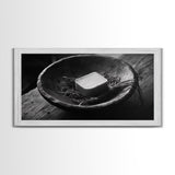 Rustic Soap Bowl, Farmhouse Kitchen Art, Homestead Decor, Simple Living Style, Canvas Print, Country Kitchen Wall Art, Autumn Accent