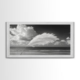 Pampas Grass Coast, Minimalist Beach Art, Boho Coastal Scene, Neutral Tones, Canvas Print, Living Room Wall Art, Fall Decor, Hallway Wall Art