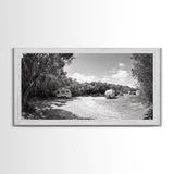 Camper Vans, Nature Escape, Forest Glamping, Sunny Grove, Canvas Print, Rustic Wall Art, Adventure Lover Gift, Living Room Decor