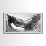 Ocean Cave, Textured Rock, Seaside Mystery, Canvas Print, Coastal Wall Art, Nature Photography, Bathroom Decor, Abstract Sea Cave