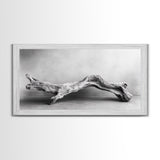 Driftwood Sculpture, Organic Modern Art, Natural Wood Texture, Neutral Decor, Framed Canvas Print, Bedroom or Living Room Wall Art