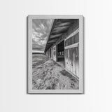 Rustic Barn, Weathered Wood, Country Charm, Canvas Print, Farmhouse Wall Art, Autumn Decor, Entryway Rustic Home Accent, Living Room Art