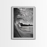 Ocean Wave, Surf Wall Art, Seascape Photography, Framed Canvas Print, Coastal Decor, Beach House Art, Bathroom Wall Art, Minimalist Art