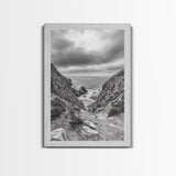 Ocean Cliffs, Rugged Coast, Seascape Photography, Travel Inspiration, Canvas Print, Hallway Wall Art, Coastal Modern Decor, Ocean View