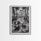 Swamp Scene, Cypress Trees, Reflection Water, Southern Nature, Canvas Print, Cabin Wall Art, Moody Landscape, Autumn Rustic Decor