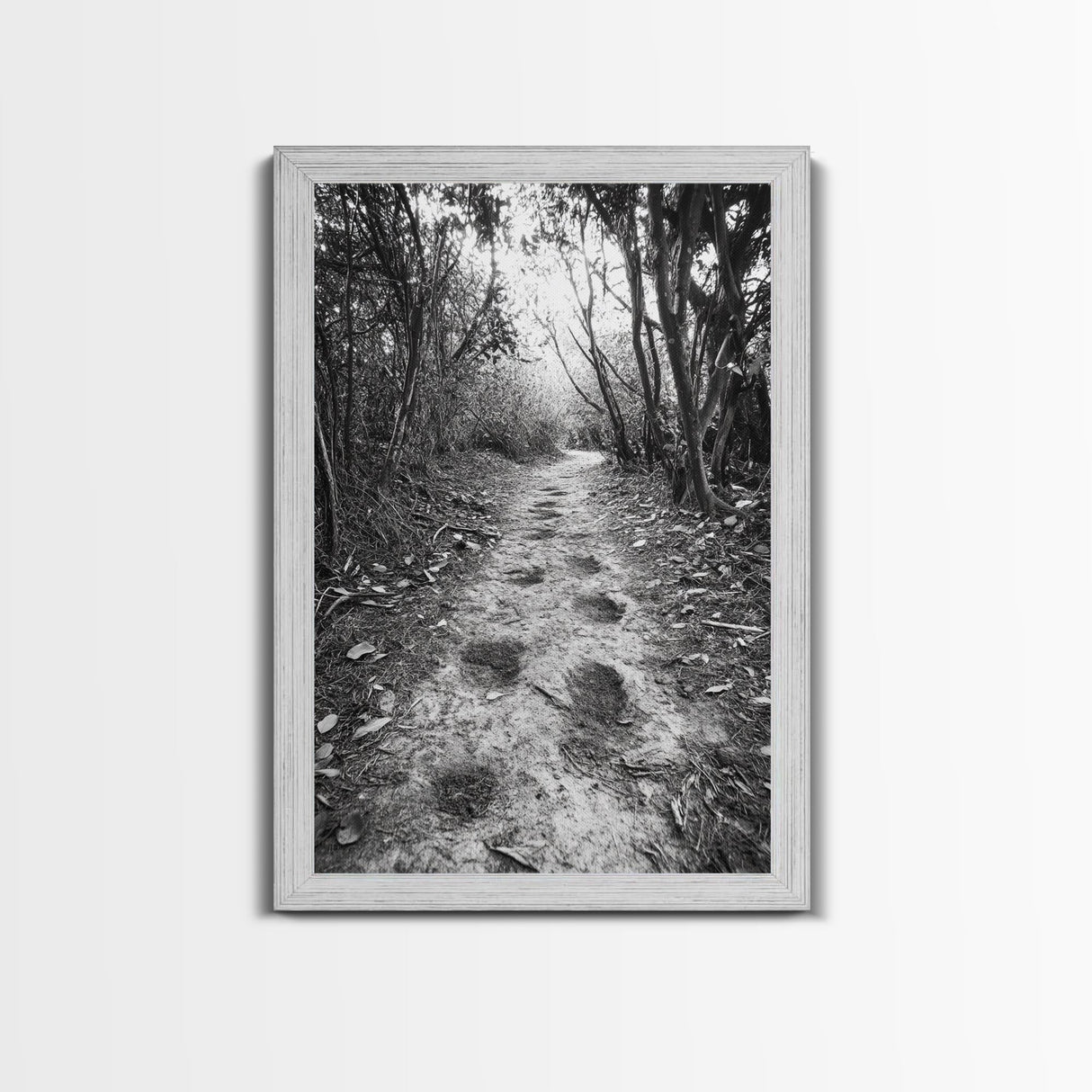 Forest Trail Path, Woodland Escape, Nature Walk, Adventure Art, Framed Canvas Print, Office Wall Decor, Autumn Vibes, Rustic Nature Style