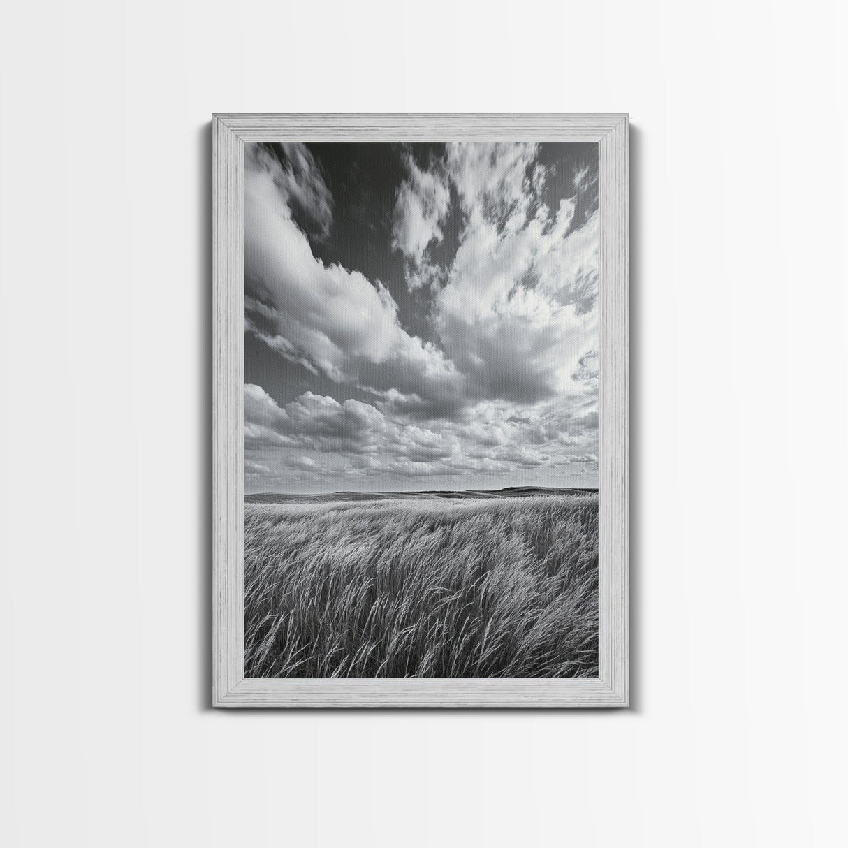Open Sky Fields, Windy Prairie, Moody Nature Sky, Rustic Landscape, Canvas Print, Bedroom Wall Art, Fall Countryside, Boho Nature Decor