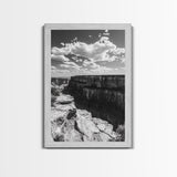 Grand Canyon, Desert, Clouds, Depth - Epic canyon view, Canvas Print, adventurous living room centerpiece, nature-inspired wall art