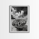 Coral Reef Texture, Ocean Wall Art, Coastal Minimalist, Nature Photography, Framed Canvas Print, Bathroom Wall Decor, Tropical Beach Print