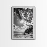 Sunlit Beach, Boho Tapestry, Relaxed Seaside, Canvas Print, Tropical Wall Art, Vacation Home Decor, Modern Boho Vibes, Beach House Wall Decor