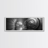 Vault Door, Sci-Fi Tunnel, Futuristic Entrance, Secure Chamber, Framed Canvas Print, Office Decor, Industrial Wall Art, Modern Cyberpunk Style