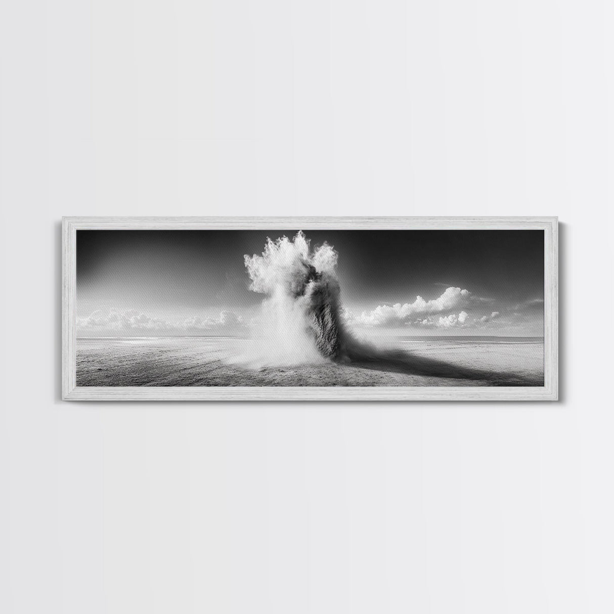 Sand Eruption, Desert Energy, Dust Storm, Framed Canvas Print, Modern Abstract Art, Office Wall Art, Dynamic Nature Photography
