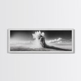 Sand Eruption, Desert Energy, Dust Storm, Framed Canvas Print, Modern Abstract Art, Office Wall Art, Dynamic Nature Photography