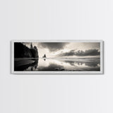 Sea Stack, Stormy Sky, Coastal Reflections, Canvas Print, Pacific Northwest Wall Art, Dramatic Seascape, Autumn Home Accent