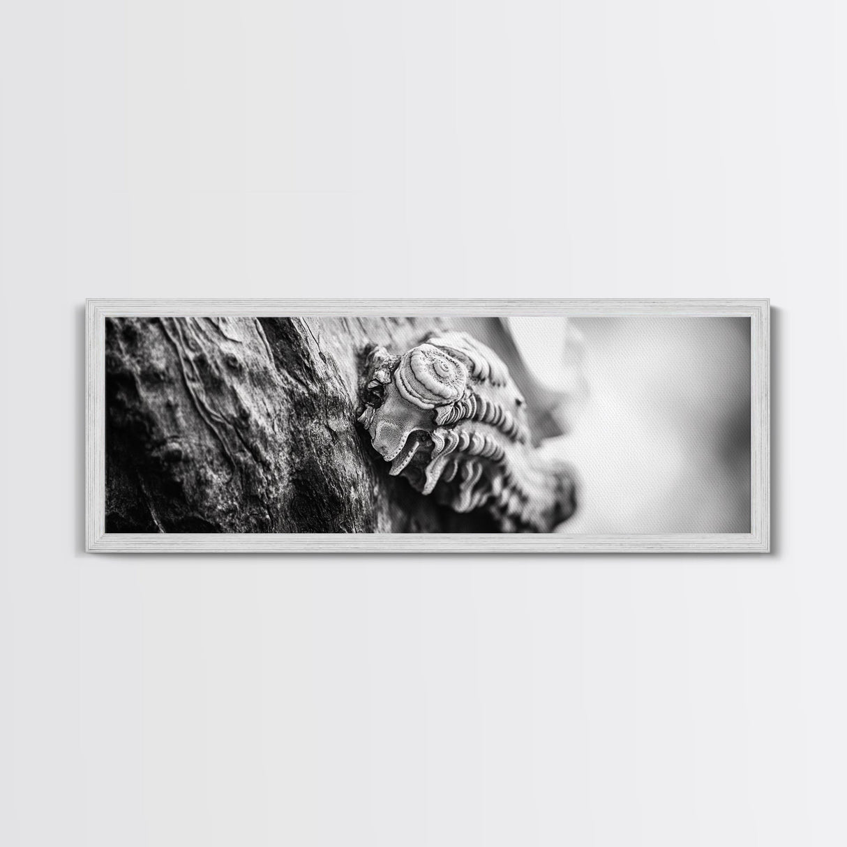 Tree Fungus, Natural Texture, Close-Up Growth, Wood Grain, Framed Canvas Print, Nature Wall Art, Boho Bedroom Decor, Botanical Print