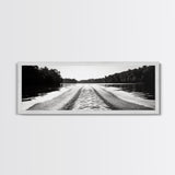 River Wake, Forest Waters, Lake Escape, Framed Canvas Print, Nature Photography, Minimalist Wall Art, Modern Cabin Decor