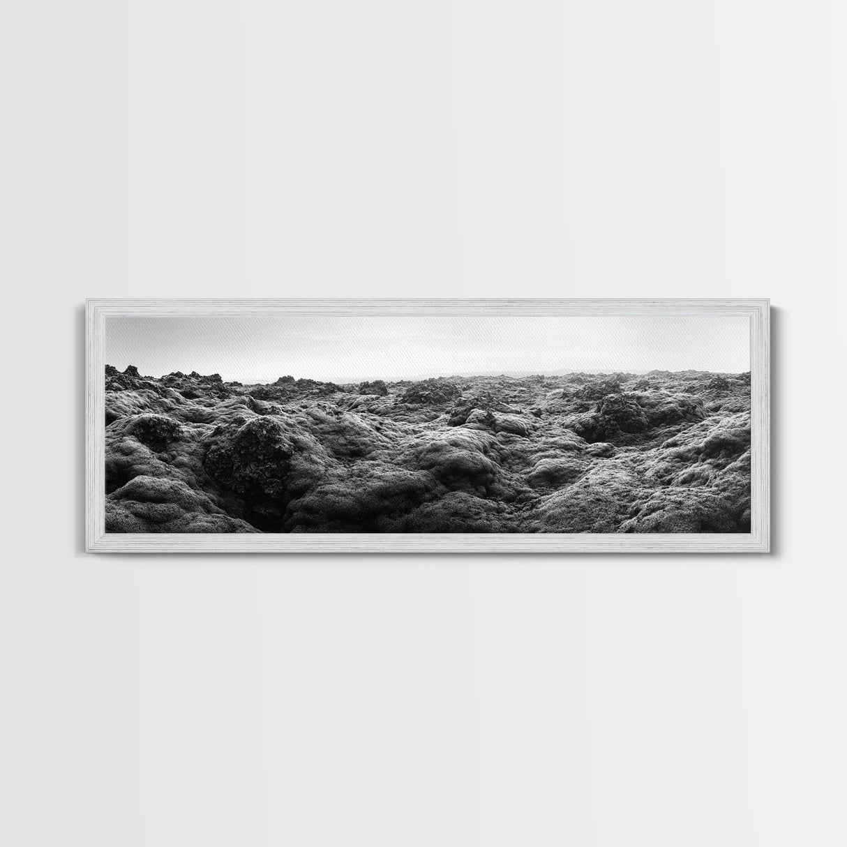 Volcanic Moss, Rugged Terrain, Icelandic Landscape, Wild Nature Scene, Canvas Print, Earthy Tones, Entryway Wall Art, Minimalist Adventure Art