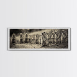 Prairie Dogs, Whimsical Critters, Nature Gathered, Canvas Print, Kids Room Art, Cute Animal Decor, Playful Black and White Art