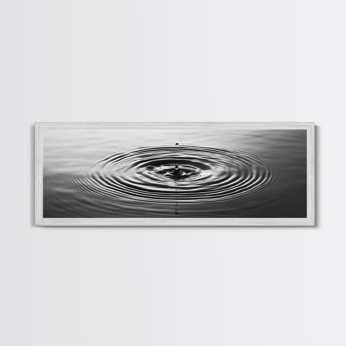Water Drop Ripples, Black and White Photography, Zen Art, Minimalist Wall Decor, Canvas Print, Bathroom Wall Art, Meditation Room Art