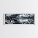 Stormy River Valley, Dramatic Landscape Art, Nature Wall Decor, Framed Canvas Print, Rustic Cabin Decor, Autumn Living Room Artwork