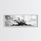 Windswept Kelp Rock, Ocean Botanical, Nature Inspired Canvas Print, Boho Style Art, Bathroom Wall Art, Sea Life Photography
