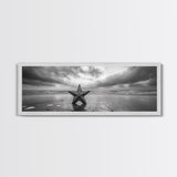 Metal Star Shore, Moody Beach Art, Rustic Coastal Decor, Autumn Vibes, Canvas Print, Farmhouse Living Room Wall Art
