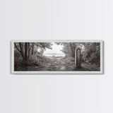 Forest Edge Trail, Nature Path Print, Sepia Photography, Cozy Autumn Vibes, Canvas Print, Entryway or Hallway Wall Art