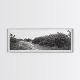 Wild Apple Path, Nature Overgrowth, Autumn Orchard Trail, Canvas Print, Fall Farmhouse Kitchen Art, Rustic Seasonal Wall Decor