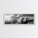 Sea Coral, Calm Ocean, Reef Textures, Framed Canvas Print, Coastal Bathroom Art, Monochrome Ocean Decor, Nature Photography Accent