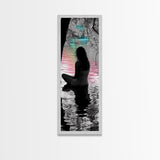 Dreamy Lake View, Solitude Moment, Color Splash Art, Framed Canvas Print, Moody Wall Art, Bedroom Decor, Surreal Photography, Meditation Vibe