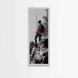 Fishing Man, Nature Art, Adventure Wall Decor, Outdoor Lifestyle, Framed Canvas Print, Cabin Art, Rustic Decor, Masculine Bedroom Wall Art