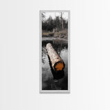 Floating Log, Woodland Print, Nature Photography, Rustic Home Decor, Canvas Print, Cabin Wall Art, Minimalist Lake House Style