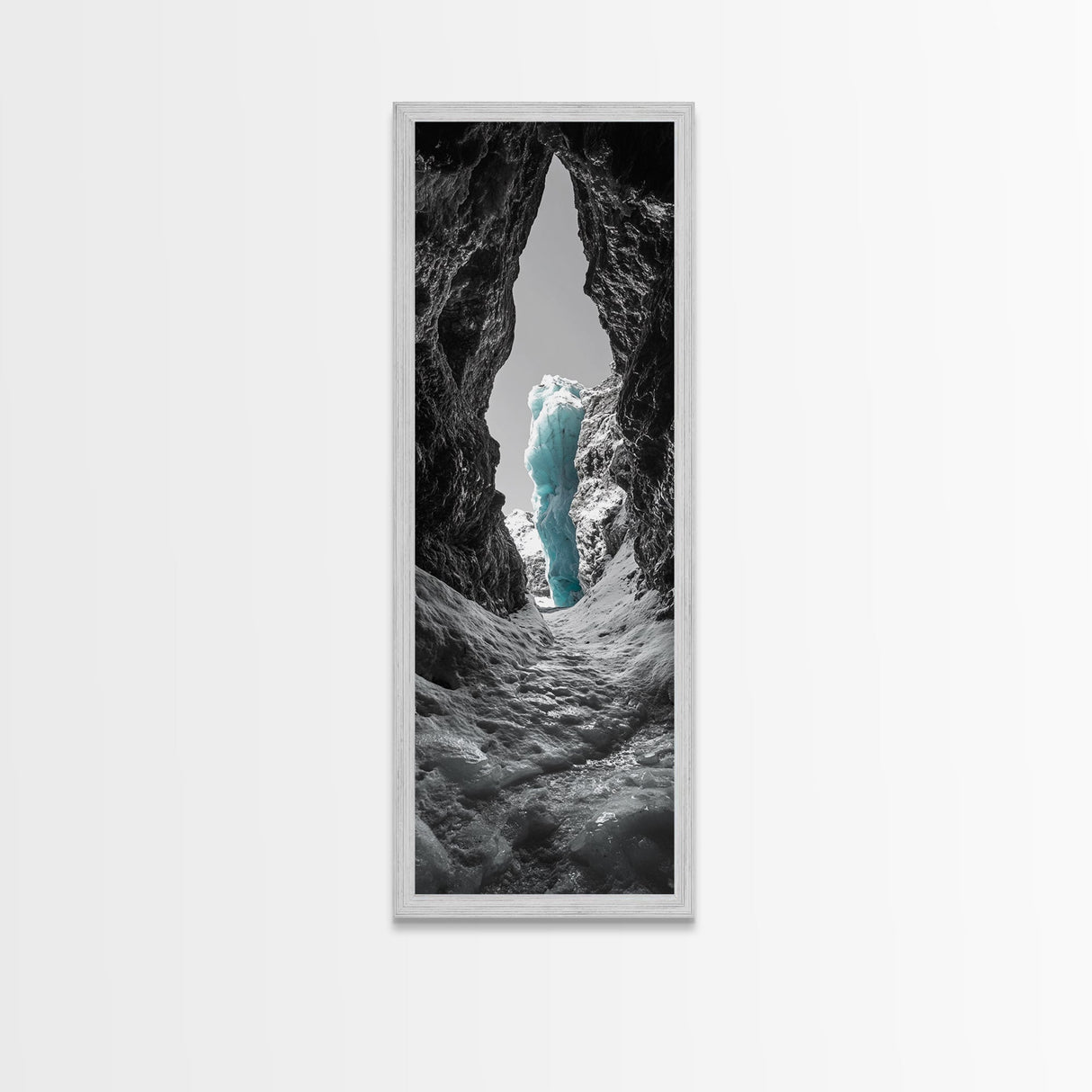 Ice Cave, Blue Glacier, Arctic Escape, Frozen Wonder, Framed Canvas Print, Winter Wall Art, Nature Lover Gift, Bedroom Photography Art