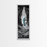 Ice Cave, Blue Glacier, Arctic Escape, Frozen Wonder, Framed Canvas Print, Winter Wall Art, Nature Lover Gift, Bedroom Photography Art