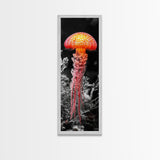 Jellyfish, Ocean Glow, Underwater Beauty, Bright Sea Life, Canvas Print, Bathroom Wall Art, Coastal Vibes, Marine Nature Photography