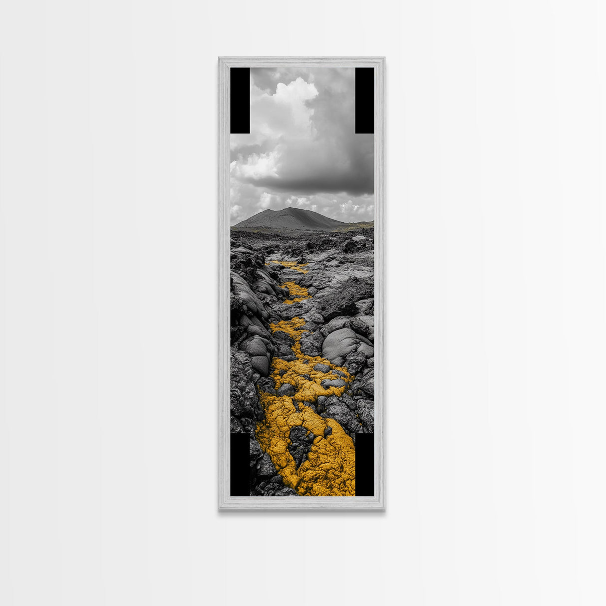 Lava Flow, Volcanic Path, Earth Texture, Yellow Stone, Canvas Print, geology wall art, bold nature photography, modern natural decor