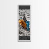 Nomadic Man, Desert Life, Color Blankets, Tribal Spirit, Framed Canvas Print, Ethnic Art, Boho Decor, Bedroom Wall Art, Cultural Piece
