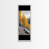 Golden Aspens, Fall Forest, Mountain Trees, Framed Canvas Print, Autumn Wall Art, Nature Cabin Decor, Fall Foliage, Rustic Living Room