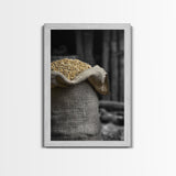 Golden Grain, Rustic Farmhouse, Harvest Decor, Canvas Print, Country Kitchen Wall Art, Autumn Home Accent, Neutral Tones, Rustic Style