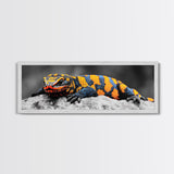 Colorful Lizard Art, Vibrant Reptile Closeup, Wildlife Macro, Canvas Print, Bold Nature Decor, Kids Room Wall Art, Bedroom Wall Art