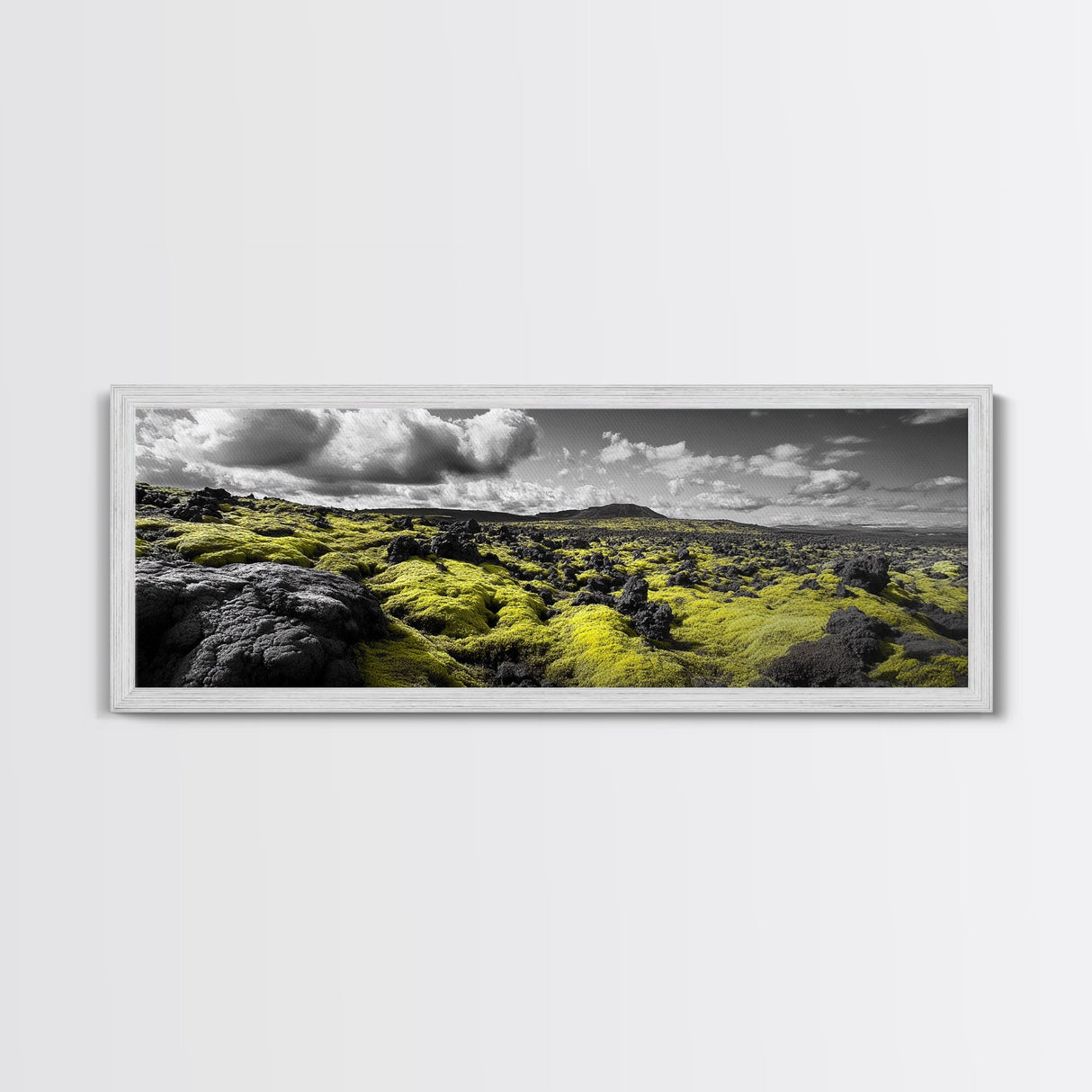 Golden Moss Hills, Modern Landscape, Earth Tones, Nature Scene, Canvas Print, Minimalist Art, Office Decor, Nature Lover Wall Art