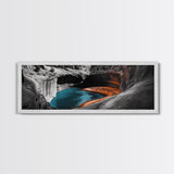 Canyon River, Turquoise Water, Dramatic Landscape, Desert Colors, Canvas Print, Adventure Wall Art, Southwest Style, Boho Living Room