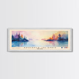 Apostle Islands, Wisconsin Watercolor Print, Vacation Gift, Wisconsin Wall Art, Beach Painting, Beach Decor, Large Wall Art, Wood Frame Art